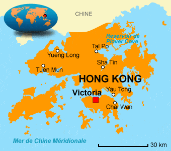 hong kong carte du monde